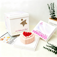 Boîtes à gâteaux pour anniversaires et mariages avec poignée et fenêtre transparente, boîte d'emballage de luxe personnalisée pour pâtisserie et mousses
