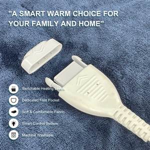 <span class=keywords><strong>Couverture</strong></span> électrique en vente, taille double pour lit, douce et moelleuse, lavable, avec 4 niveaux de chaleur - Product Image 5