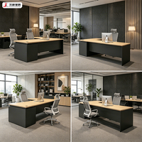 Table de bureau moderne JIUSHUN, table de direction en forme de L, mobilier de bureau pour PDG, bureau d'ordinateur, bureau de travail