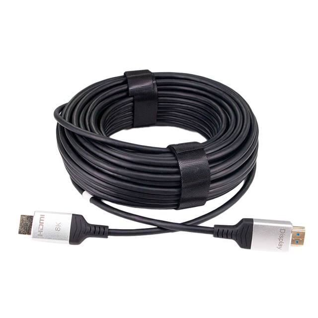ADAMICU 8K/60Hz Injectionmolded Multimode OM1 Hybrid AOC Active Optic Fiber Cable 4K60Hz 18Gbps PVC Jacket HDTV Computer Monitor