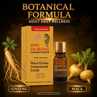 Suplemen Vitalitas Pria Ekstrak Maca Permen Tablet Energi Kemasan 10 Buah Sajian Tunggal OEM Golden Tiger Whip