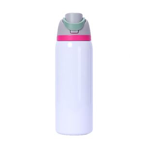 Vaso deportivo de acero inoxidable con aislamiento al vacío, tapa abatible para beber directamente, resistente a caídas, para sublimación transfronteriza. - Product Image 5