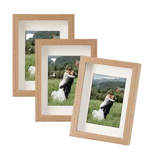 Light Oak Wood Gallery Wall Frame Set Matted Portrait Picture Frame for Living Room Bedroom Wall Decor