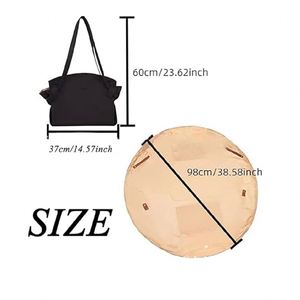 Bolsa de Mano Plegable Ligera de Poliuretano, Bolsa de Almacenamiento Plegable Espaciosa y Duradera con Almacenamiento Sencillo para Artículos Esenciales Diarios - Product Image 4
