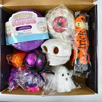 Set de Juguetes Blandos de Halloween 2026 al por Mayor, Juguetes Populares para Apretar, Set de Regalo de Juguetes Blandos Antiestrés de Halloween con Forma de Dumplings, Esqueletos y Ojos