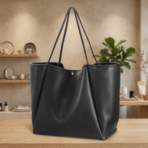 Pochette décontractée pour femme en cuir véritable, légère, imperméable, souple, durable, grande capacité, écologique et tendance - Product Image 4