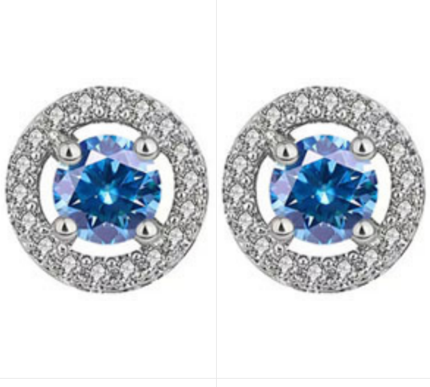 Clous d'oreilles (moissanite noire)