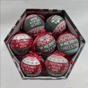 Set di 7 Palline di <span class=keywords><strong>Natale</strong></span> Infrangibili Longstar, Decorazioni Natalizie in Schiuma con Nastri Rossi per Albero di <span class=keywords><strong>Natale</strong></span> - Product Image 4