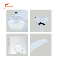 Ventilateur de plafond de 42 pouces avec lumière et télécommande, silencieux pour chambre à coucher, ventilateur de plafond réversible à 3 vitesses avec télécommande et lumière