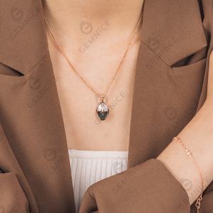 보석 우아한 925 실버 보석 골드 도금 사용자 정의 스타 하늘 흑백 어머니 진주 펜던트 목걸이 - Product Image 3