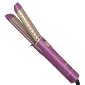 360 Degree Airflow Styler Cool Air Hair Curling Flat Iron Ceramic Professional 2 in 1 Hair Straightener and Curler