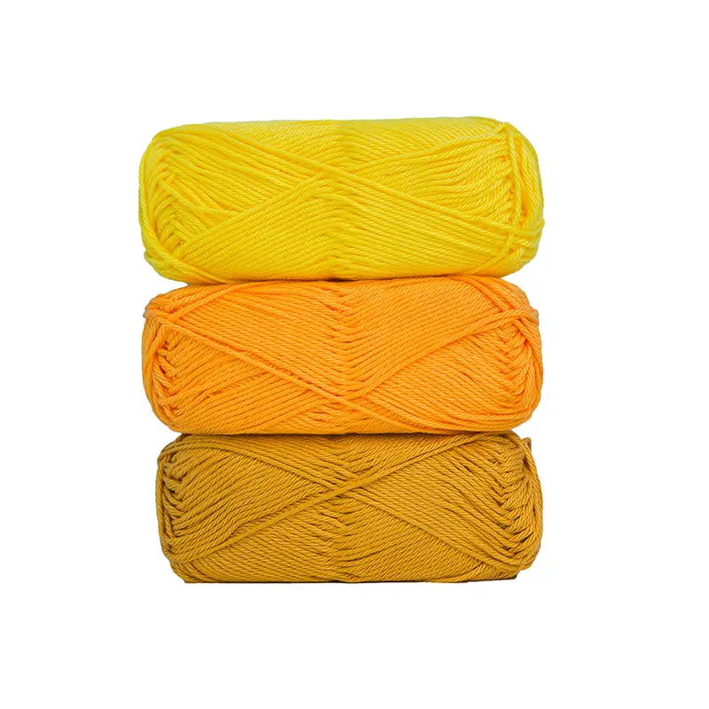 Yarncrafts Commercio All'ingrosso 4 strati 100% Cotone Mercerizzato 2NM 50g Crochet Filato