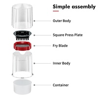 2-In-1 Handmatige Frituursnijder En Voedselsnijder Plastic Hakdoos Aardappelsnijder Voor Friet En Ui Voedselhakmachine