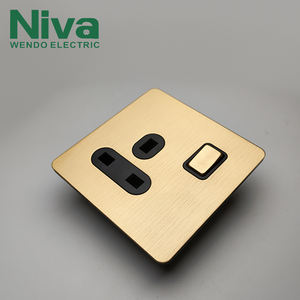 <span class=keywords><strong>Niva</strong></span> presa di casa Hotel UK Standard 1 gruppo interruttore elettrico luce a parete interruttore prese di casa pannello in acciaio inox - Product Image 3