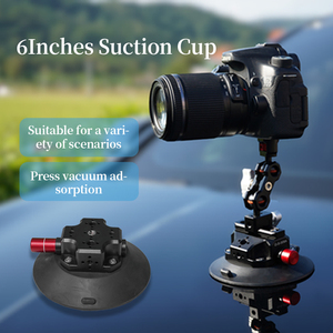 Support de fixation robuste <span class=keywords><strong>en</strong></span> aluminium de 6 pouces pour voiture avec plaque à dégagement rapide et trous de vis 1/4\" et 3/8\" pour GoPro Max, Insta360 - Product Image 2