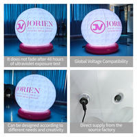 Modèle de balle de golf gonflable géante en PVC personnalisée Ballon publicitaire illuminé par LED pour les activités de plein air
