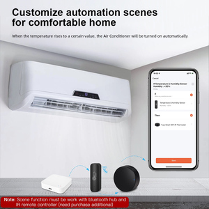 Sensor de temperatura y humedad TUYA Bluetooth negro o blanco opcional personalizar escenas de automatización para un hogar <span class=keywords><strong>c</strong></span>ómodo - Product Image 3