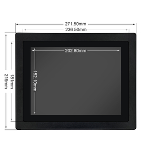 Monitor industriale impermeabile Lp65 da 10.1 pollici con vero LcD IPs piatto e Touch Screen PcAp a 10 punti per prestazioni robuste - Product Image 2