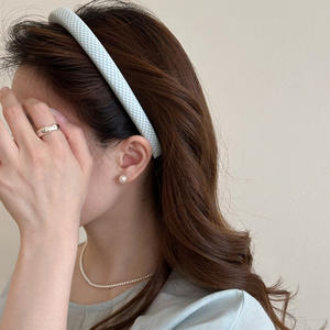 Serre-tête à carreaux doux pour femme, couleur bonbon, accessoires de mode pour cheveux - Product Image 2