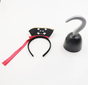 Ensemble d'accessoires de déguisement de pirate pour filles, en polyester, pour jeux de rôle, fête d'Halloween, accessoires de scène - Product Image 4
