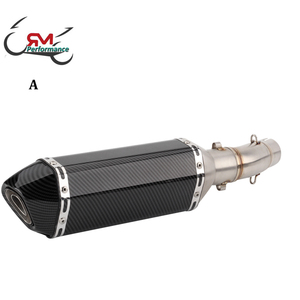 Système d'échappement de tuyau de Fiber de carbone de Style à enfiler silencieux avec DB Killer adapté pour Kawasaki <span class=keywords><strong>Ninja</strong></span> <span class=keywords><strong>400</strong></span> Z400 2018 2019 <span class=keywords><strong>2020</strong></span> - Product Image 2