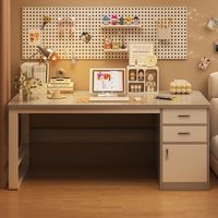 Bureau moderne minimaliste avec tiroirs, bureau d'ordinateur simple pour le bureau à domicile européen et l'étude des étudiants