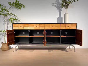 Aparador de Gran Capacidad de Estilo Moderno de Mediados de Siglo para Sala de Estar, Mueble de Almacenamiento Lateral de Madera Sólida para el Hogar - Product Image 3