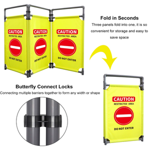 حاجز أمان أمان قابل للطي من بولي كلوريد الفينيل ، حاجز علامة أمان شديد التحمل ، حاجز حماية عالي الوضوح ، حاجز للمشاة - Product Image 3