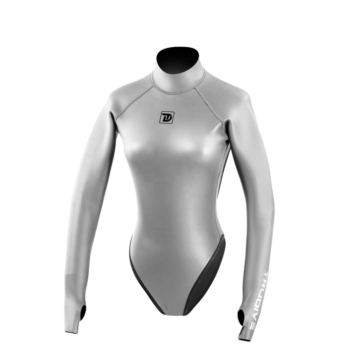 TRUDIVE フロントジッパー 長袖ウェットスーツ M Bestdive-女性用