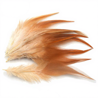 Gefärbte natürliche Hackle Chicken Rooster Feder für Handwerk DIY Fliegen binden Material Karneval Haar Ohrring Zubehör Party Home Decor