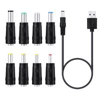 Câble d'alimentation DC BAMX USB 5521, connecteur universel multifonction interchangeable, connecteur mâle 8-en-1, câble de charge en cuivre, Chine