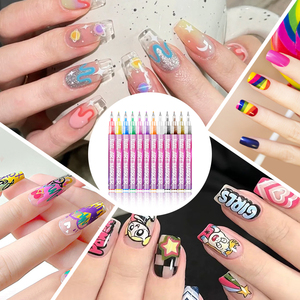 <span class=keywords><strong>Prix</strong></span> du concessionnaire Nail Art Graffiti Pen Precision Nail Art <span class=keywords><strong>Liner</strong></span> 0.7mm Fine Tip Marker Waterproof Instant Dry for Detailing & Doodles - Product Image 3