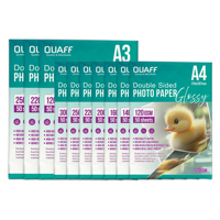 QUAFF papier photo A4 double face de haute qualité d'usine 120gsm 140gsm 160gsm 200gsm 220gsm 250gsm 300gsm pour imprimante à jet d'encre