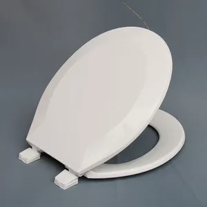 SANIPRO Seat Cover Replacements Parts Elongated Anti-bacterial Silent Slow Close Adjustable Round Bathroom Toilet Seat Lid