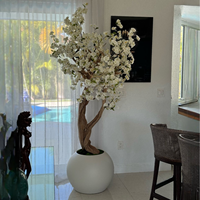 Dernière Vente Chaude Tik Tok YouTube Instagram Arbre à Fleurs de Cerisier Artificielles Rose et Blancs Faits sur Mesure pour la Décoration Intérieure de Maison