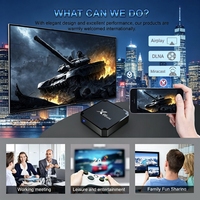 Boîtier TV intelligent X96 MINI Android 11.0 pour usage familial, Amlogic S905W2 Quad Core A35, 2 Go + 16 Go, Wi-Fi, 4K, LAN 100M