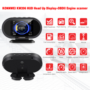 Nouveau Type HUD KONNWEI KW206 <span class=keywords><strong>voiture</strong></span> obd2 hud 2 <span class=keywords><strong>en</strong></span> 1 affichage tête haute avec fonction <span class=keywords><strong>de</strong></span> Scanner OBD2 mise à jour du Support - Product Image 3