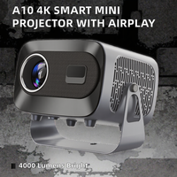 A10 Nouveau projecteur intelligent portable Android 4K avec interface USB Mini 3D Home cinéma lampe à LED Airplay-Système d'exploitation Android 11