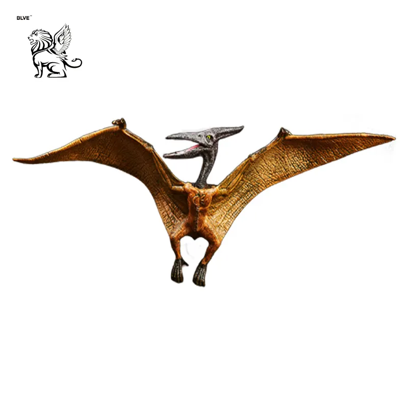 Tamanho doméstico grande decoração da <span class=keywords><strong>vida</strong></span> resina pterosauro estátua animal poliresina fibra de vidro escultura do dinossauro com asas