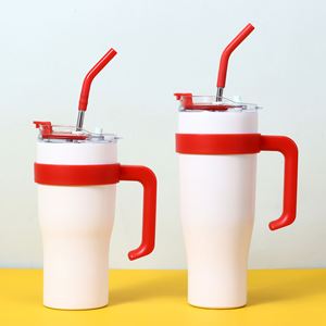 Vaso Térmico de Viaje para Auto Ice Bully de 40 oz, con Asa, Doble Pared, Acero Inoxidable, Tapa, Pajita, Antideslizante, Color Personalizado - Product Image 4