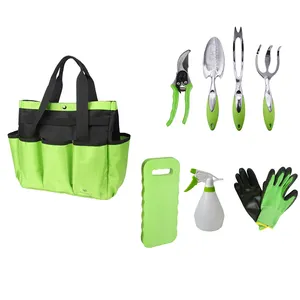 Vertak 8pcs professional digging garden tools set portable 600D garden bag and tool set