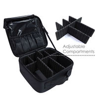 Trousse de Maquillage Portable de Voyage en PU Imperméable de Haute Qualité avec Fermeture Éclair, Grande Capacité, Logo Personnalisé, Noir PVC Candy