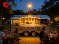 Cogsun Food Trailer Designs : Triporteur alimentaire pour grillades, BBQ, pâtisserie, chariot de restauration à vendre