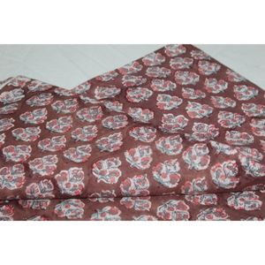 Compre Tela Auténtica India Hecha a Mano con Estampado de Bloques, Ligera, para Confección de Ropa, Edredones, Bufandas, Vestidos, Cortinas y Materiales de Tapicería - Product Image 2
