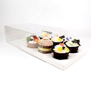 Boîte d'emballage en plastique transparent à <span class=keywords><strong>6</strong></span> compartiments pour cupcakes et muffins avec support d'insertion pour gâteaux et desserts - Product Image 4
