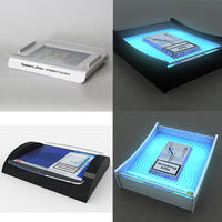 Plateau à pièces d'éclairage en acrylique à LED avec étui, présentoir promotionnel, porte-monnaie et porte-monnaie