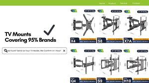Support mural pour téléviseur LED Kaloc Factory jusqu'à 36,4 kg/80 lb, bras rétractable réglable en acier inoxydable X5 - Product Image 4