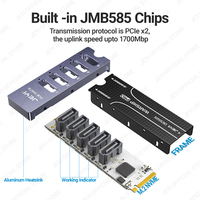 OEM Fabrieksgroothandel NVMe M2/M5 Interne 5-poorts adapterkaart Laptop/Desktop 6GB/s Non-RAID Hoge Snelheid FCC CE ROHS Op voorraad