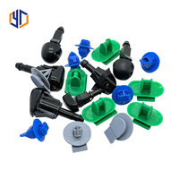 Clips de fixation universels bleus en plastique pour carrosserie automobile, panneaux, passages de roue, pare-chocs et jupes latérales