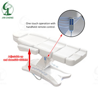 Table de beauté portable et pliable en PU Jincheng, fauteuil de beauté électrique à 4 moteurs avec cadre en plastique pour salon de coiffure